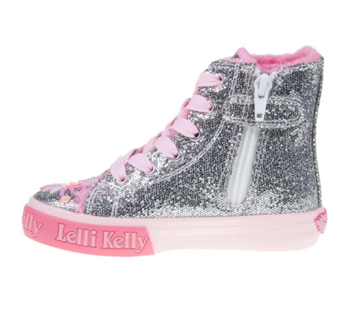 Lelli Kelly Dafne Silver High-Top Trainer