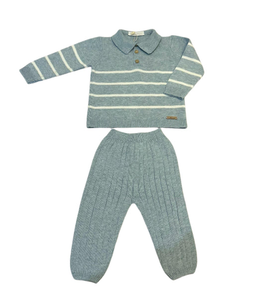 Martin Aranda Blue Knit 2pc Outfit