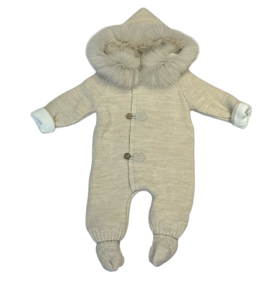 Martin Aranda Beige Knit Pramsuit