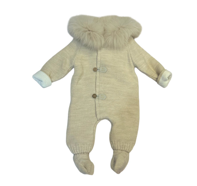 Martin Aranda Beige Knit Pramsuit