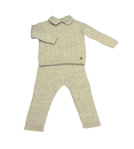 Martin Aranda Beige Knit 2pc Outfit