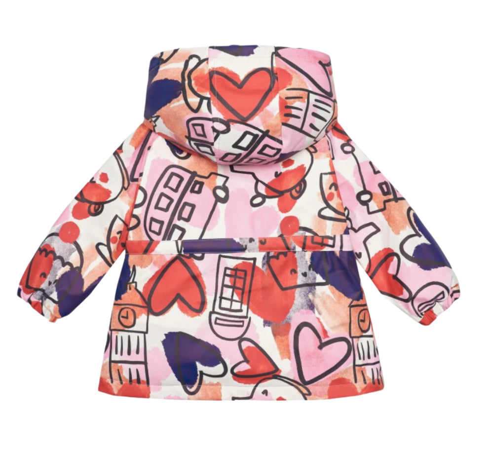 Tuc Tuc Hearts Rain Coat