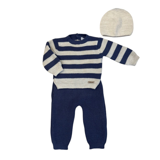 Martin Aranda Navy & Beige 3pc Set
