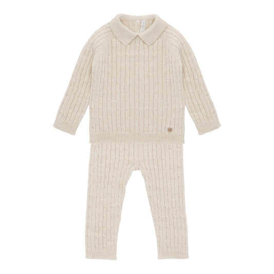 Martin Aranda Beige Knit 2pc Outfit