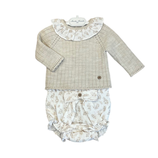 Martin Aranda 2pc Beige Jam Pants Set