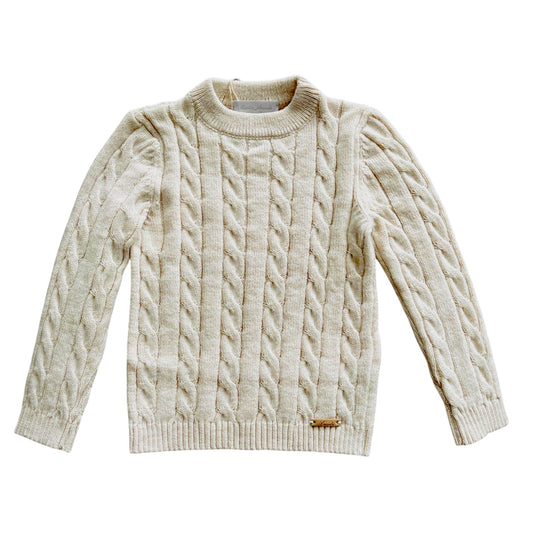 Martin Aranda Beige Cable Knit Sweater