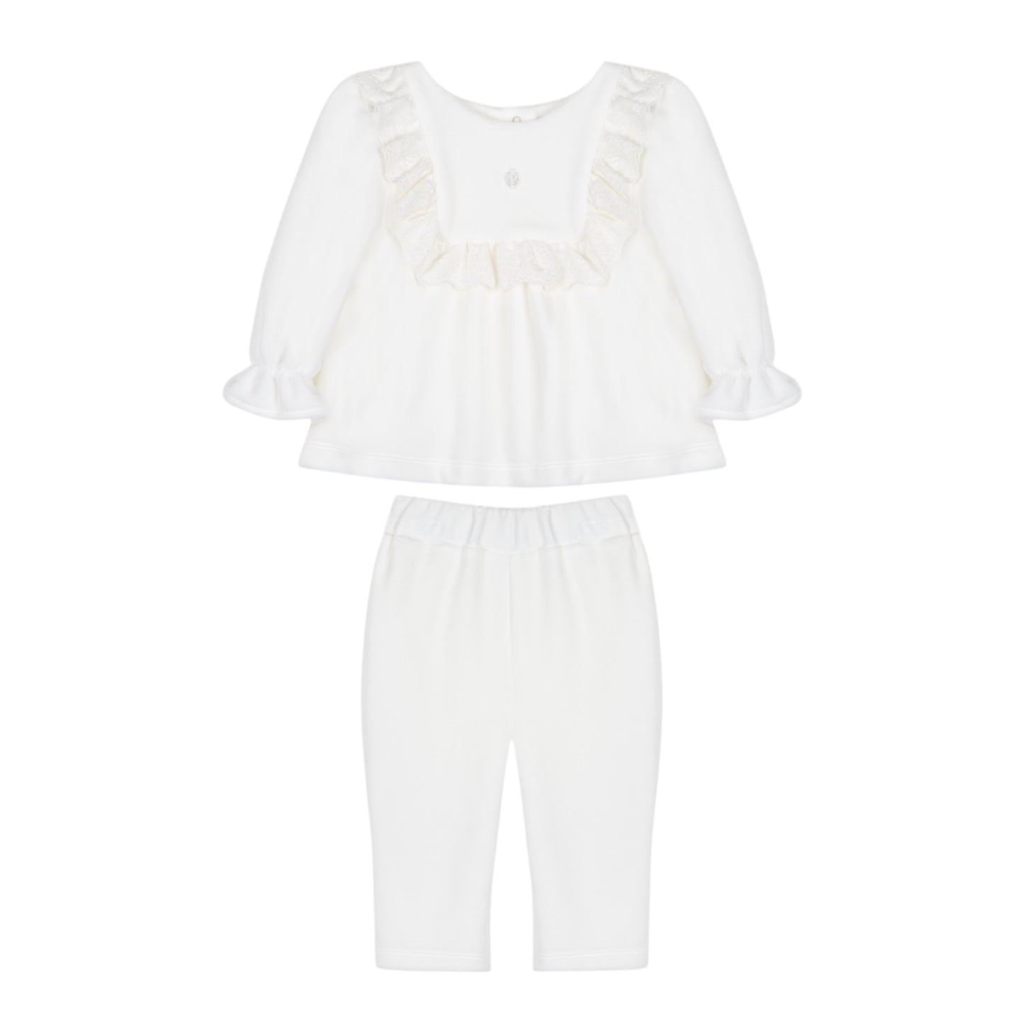Patachou 2pc Velour Winter White Set
