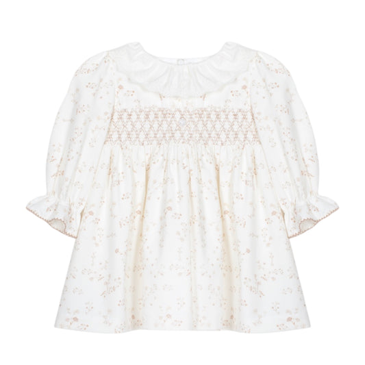 Patachou Ivory Smocked Dress