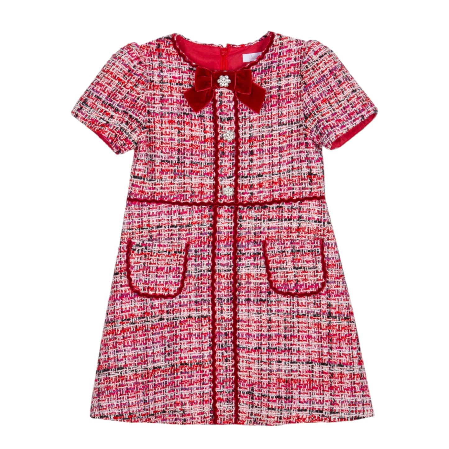 Patachou Red Tweed Dress