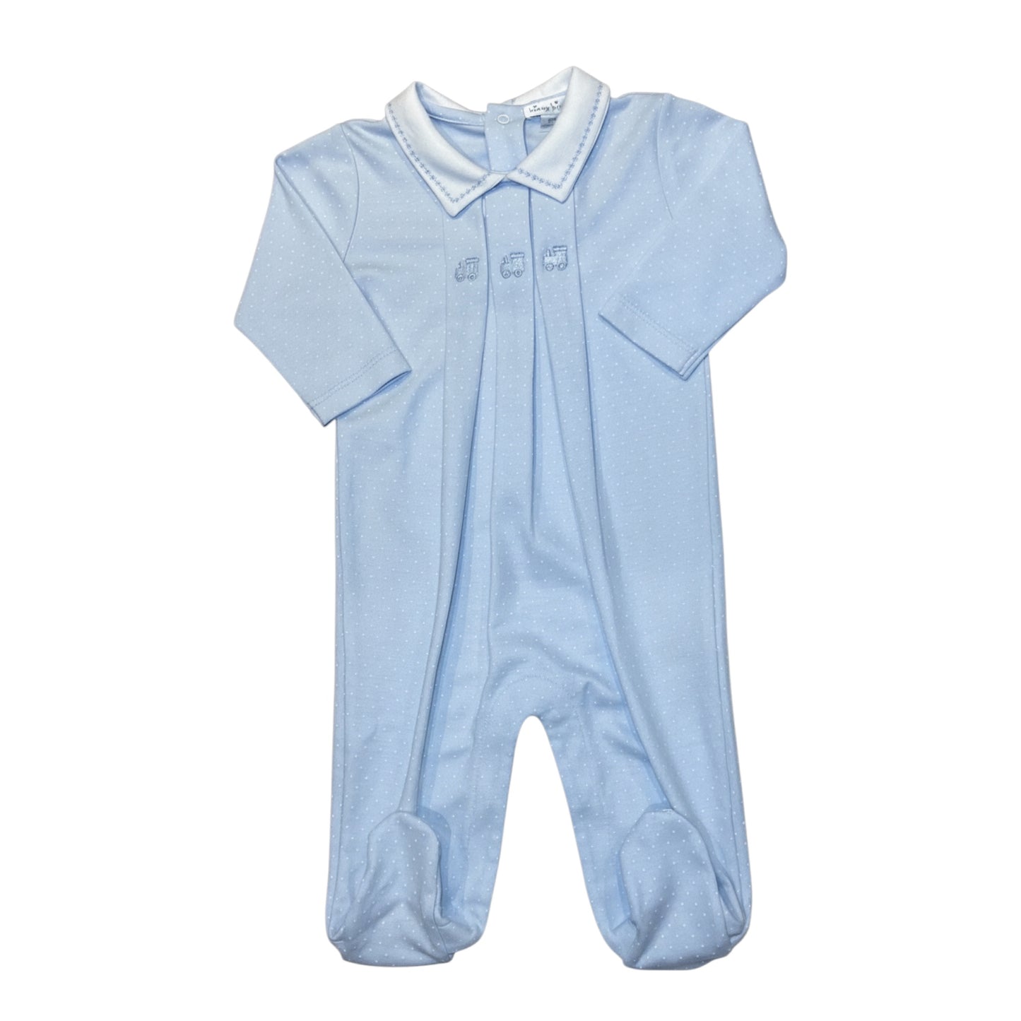 kissy Kissy Blue Trains Babygrow