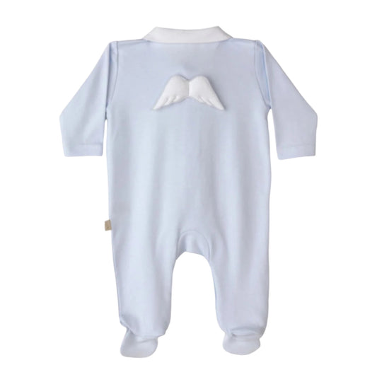 Baby Gi Blue Cotton Wing Babygrow