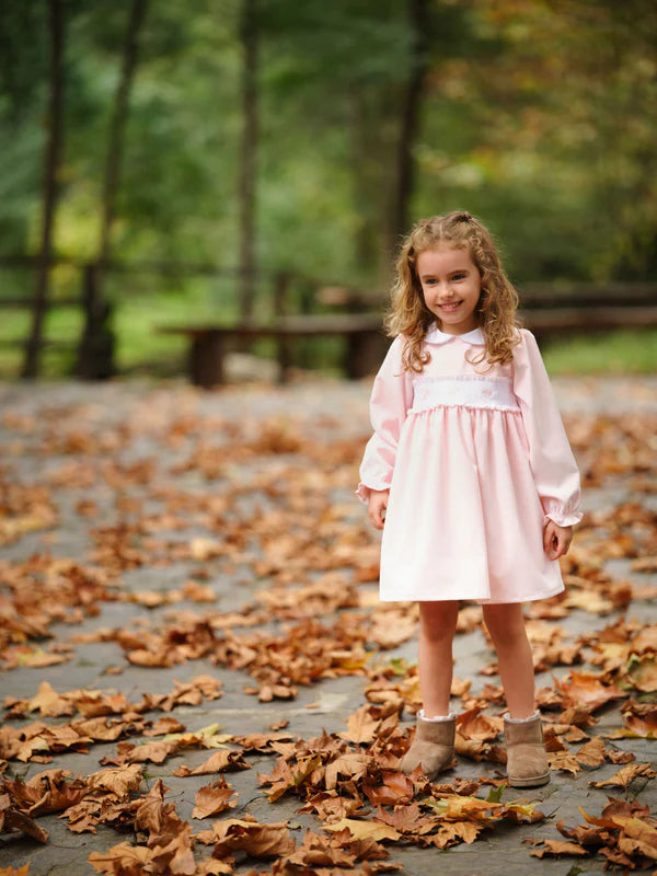 Deolinda Pink Needle Cord Dress